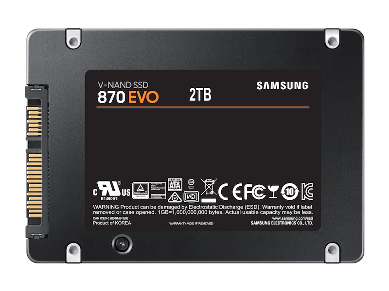 Samsung 2tb 870 Evo SSD 2.5 inches ذاكرة سامسونج 2 تيرا بايت اس اس دي