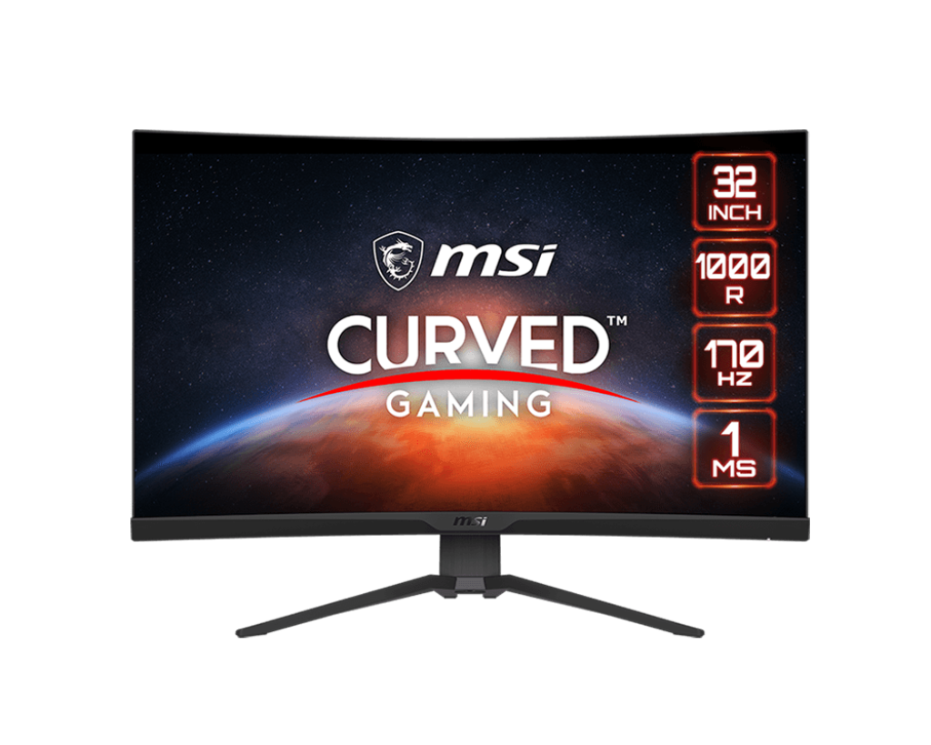 MSI 32″ Curved Gaming Monitor 170Hz G322CQP شاشة العاب ام اس اي 170 هيرتز
