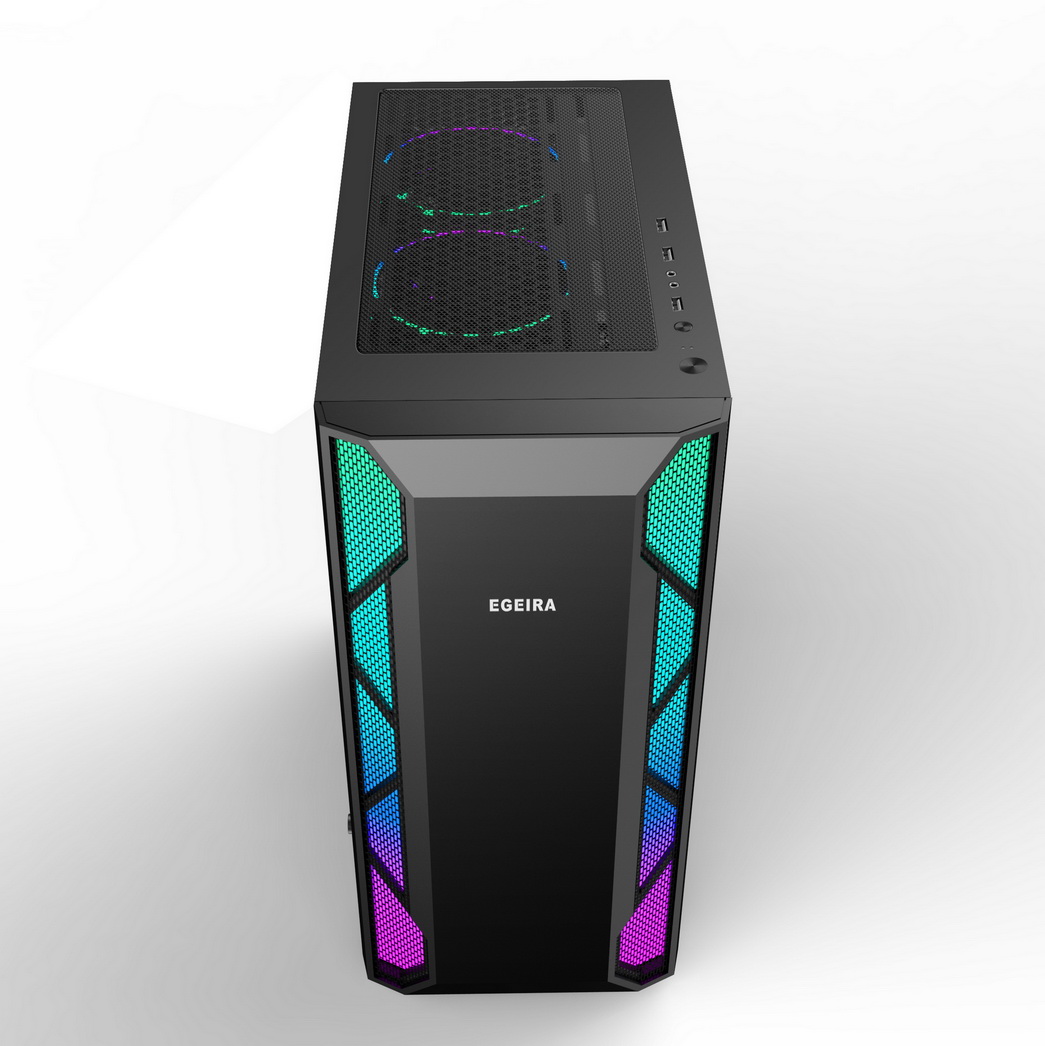 egeira mid tower case with fans