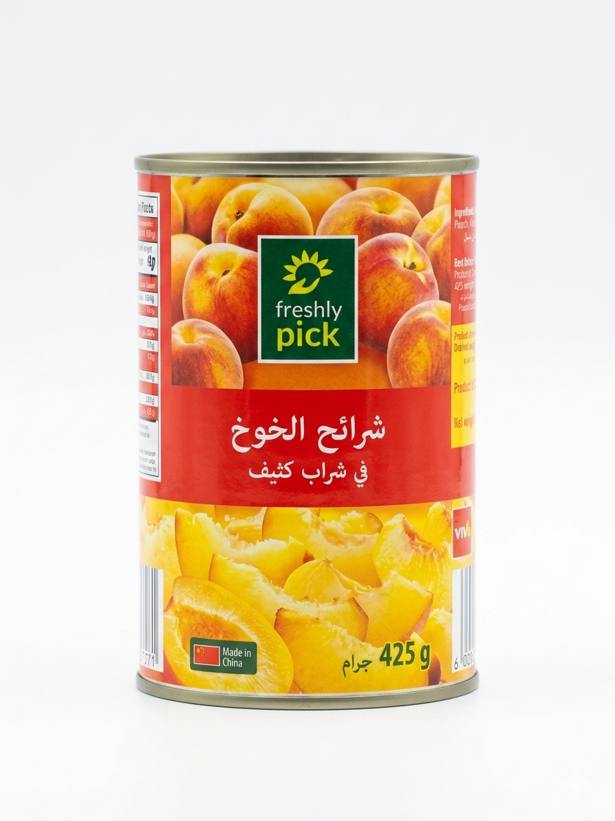  شرائح الخوخ في شراب كثيف فريشلي فيك 425جم 
