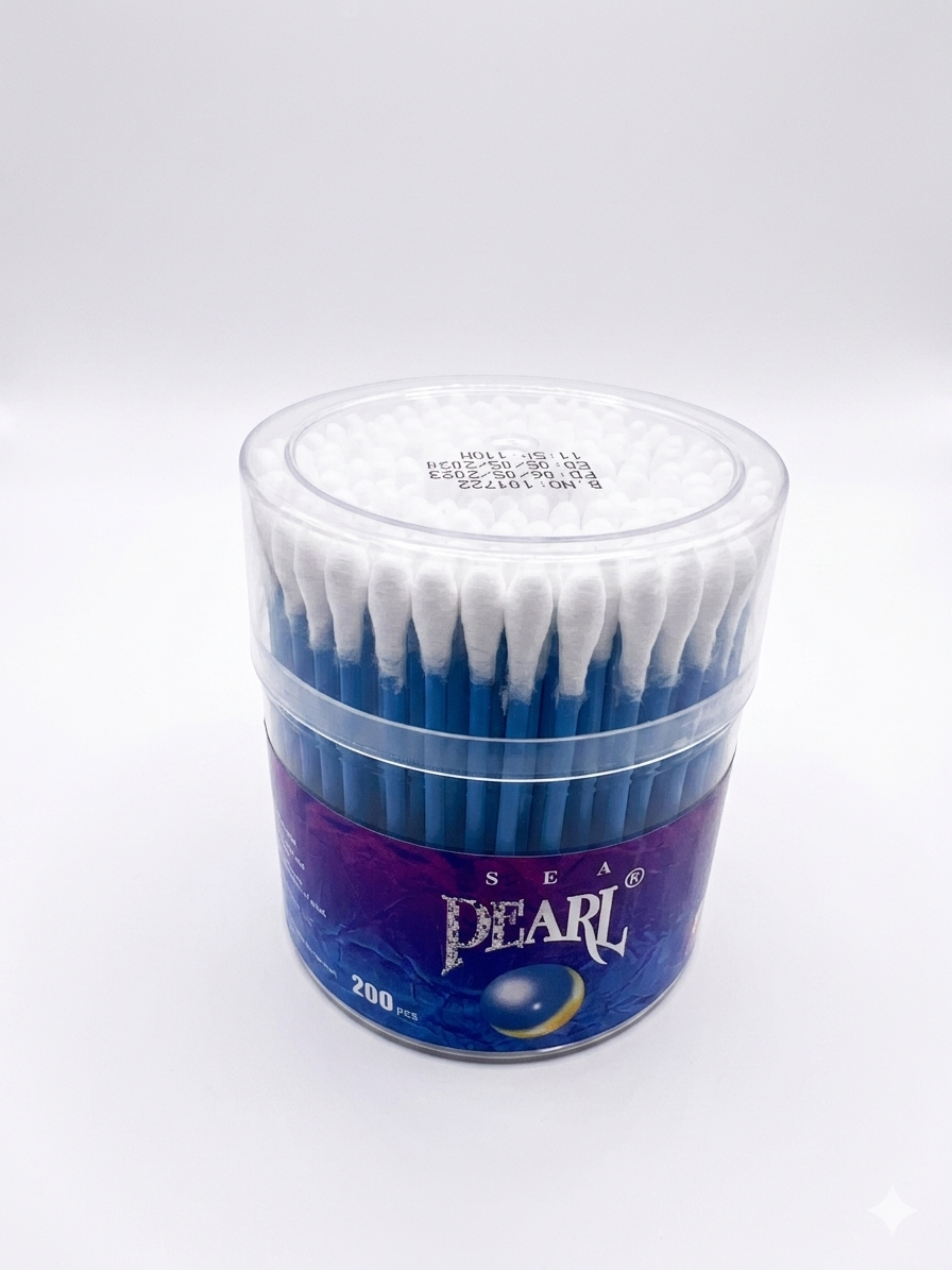  Cotton swabs for ear cleaning, 200 pcs 