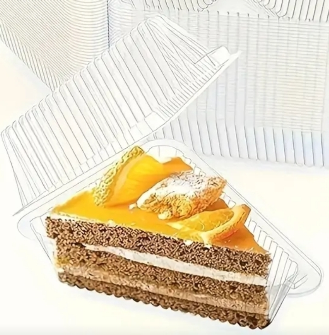  علب بلاستيكيه مثلثه ل تشيزكيك 12 حبه 
