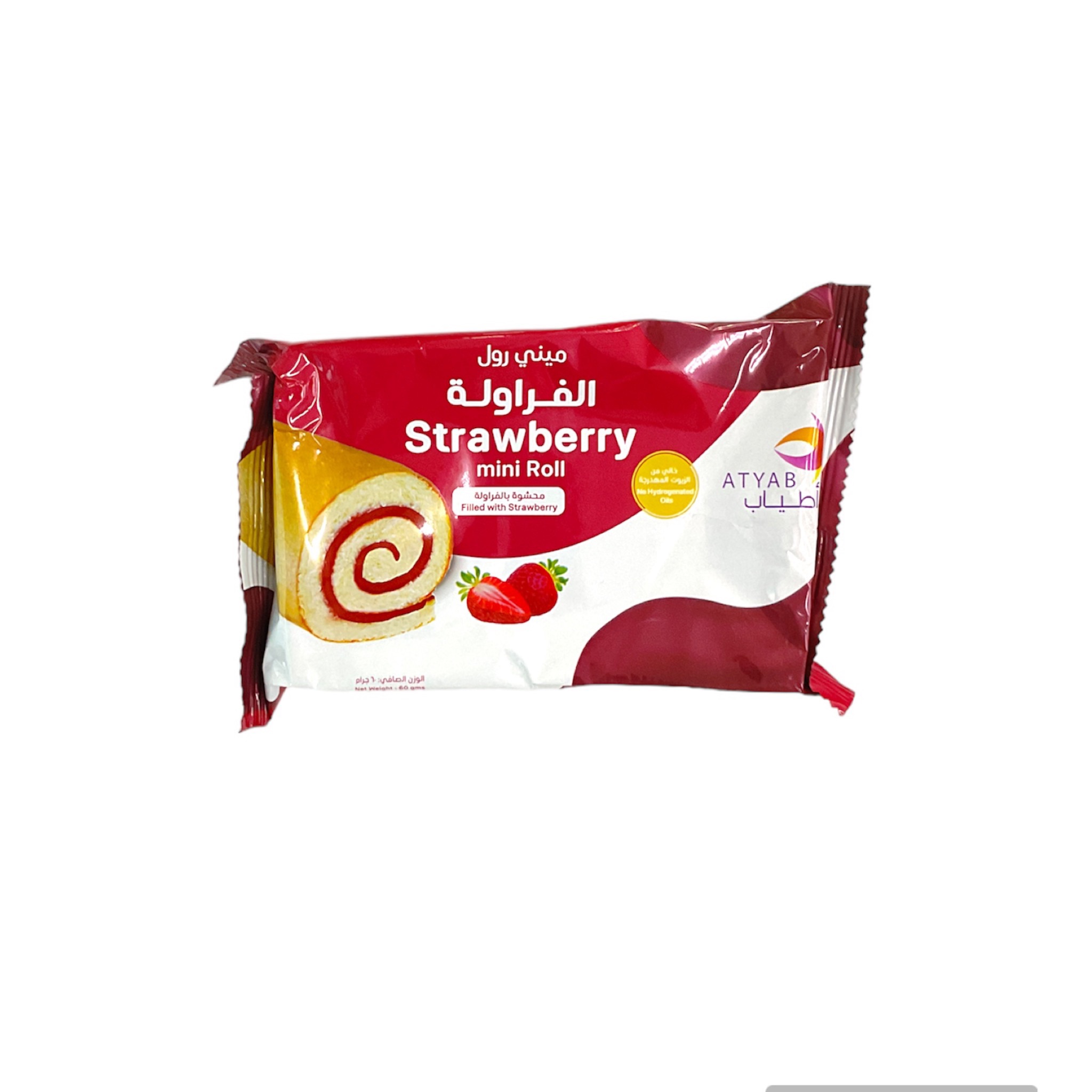  ميني رول كيك فراولة اطياب 60جم 
