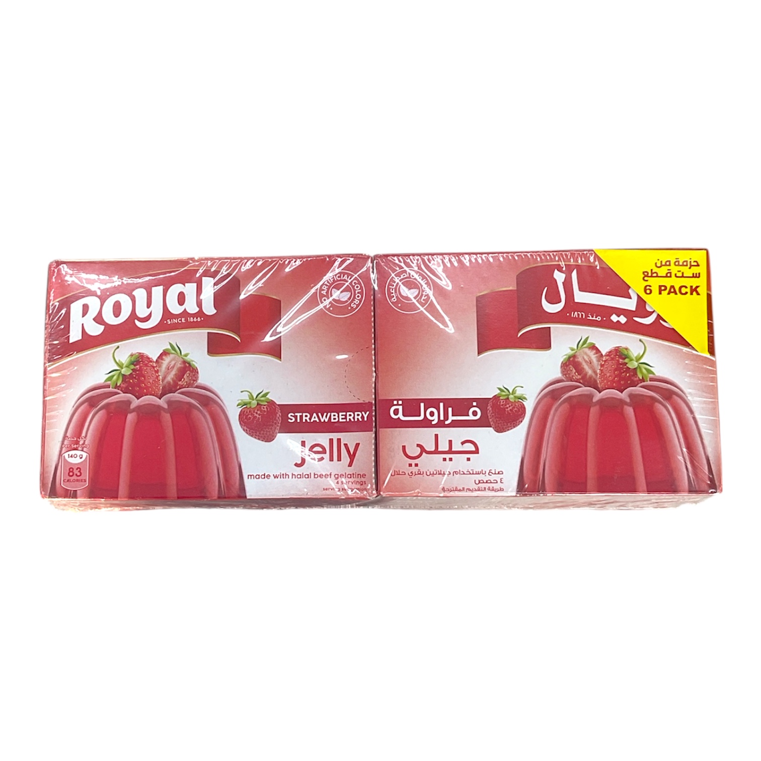  جيلي فراولة رويال 85جم *6 
