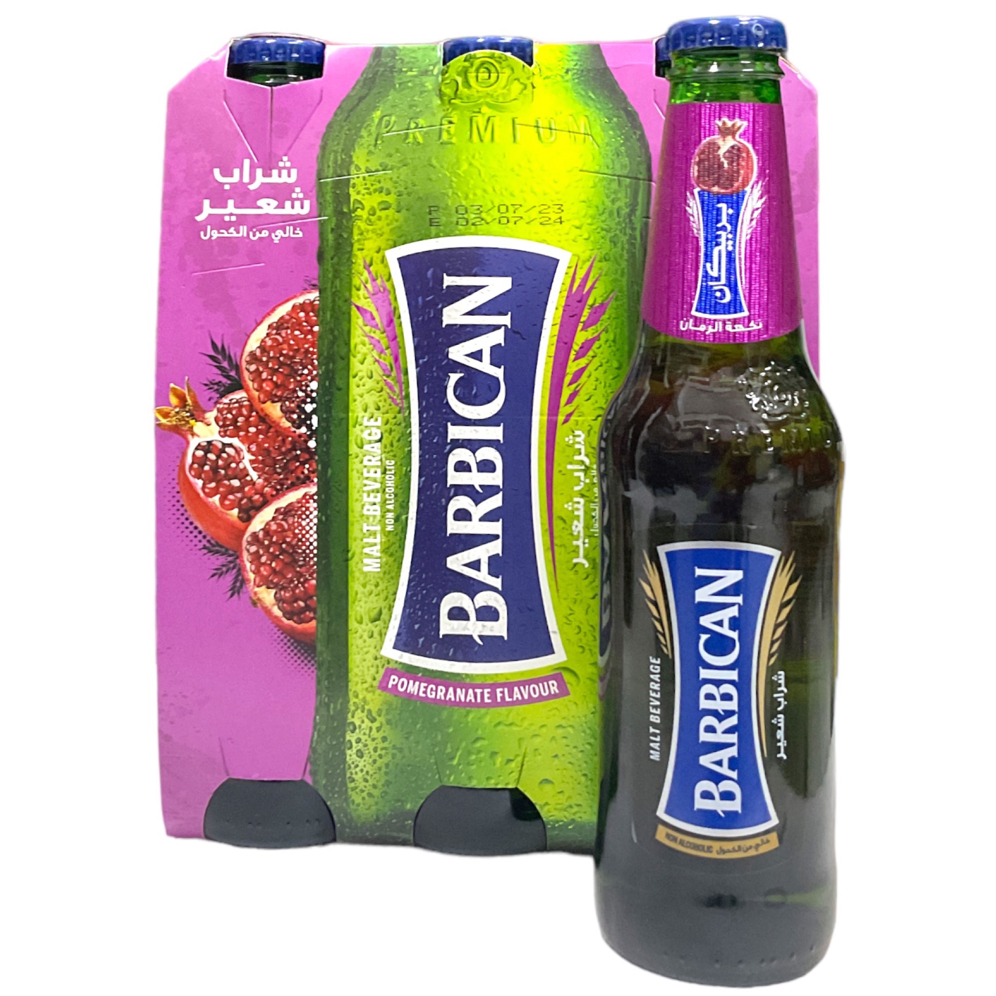  باربيكان نكهة الرمان 330مل*6حبه 