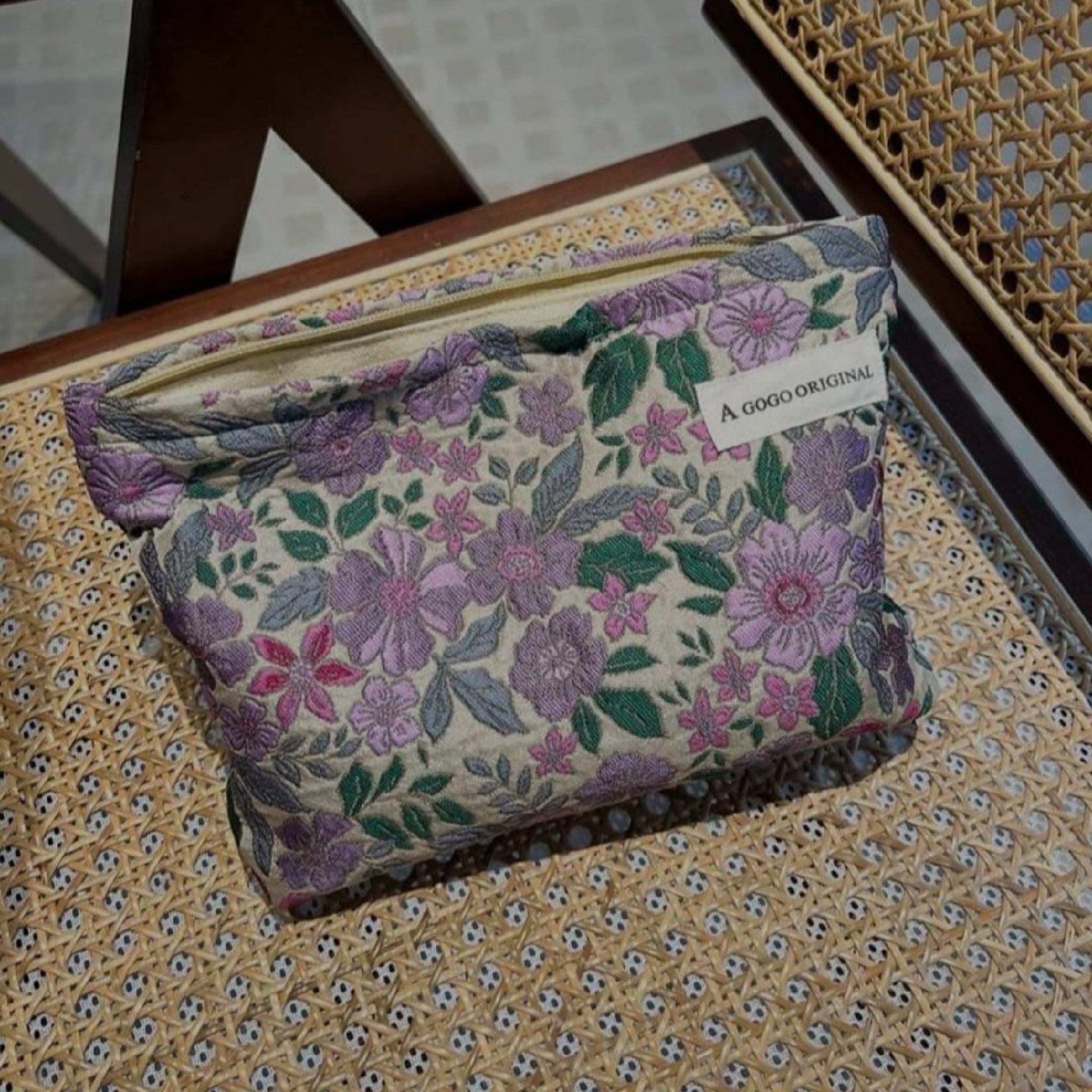  Makeup bag with pink crackle 1 PC Shein  