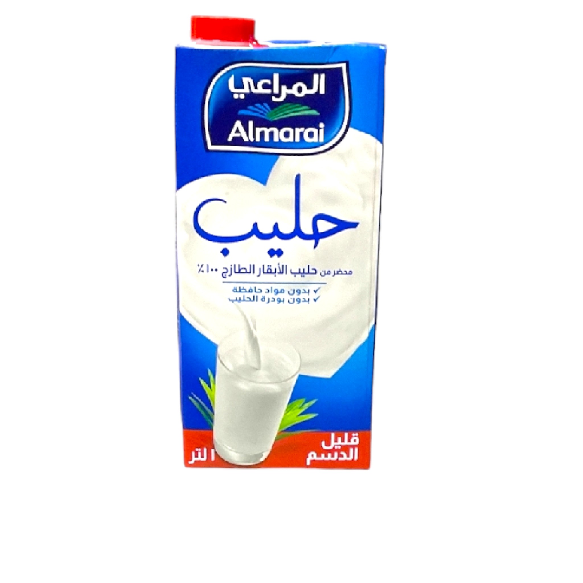  حليب طويل الأجل قليل الدسم المراعي 1لتر 