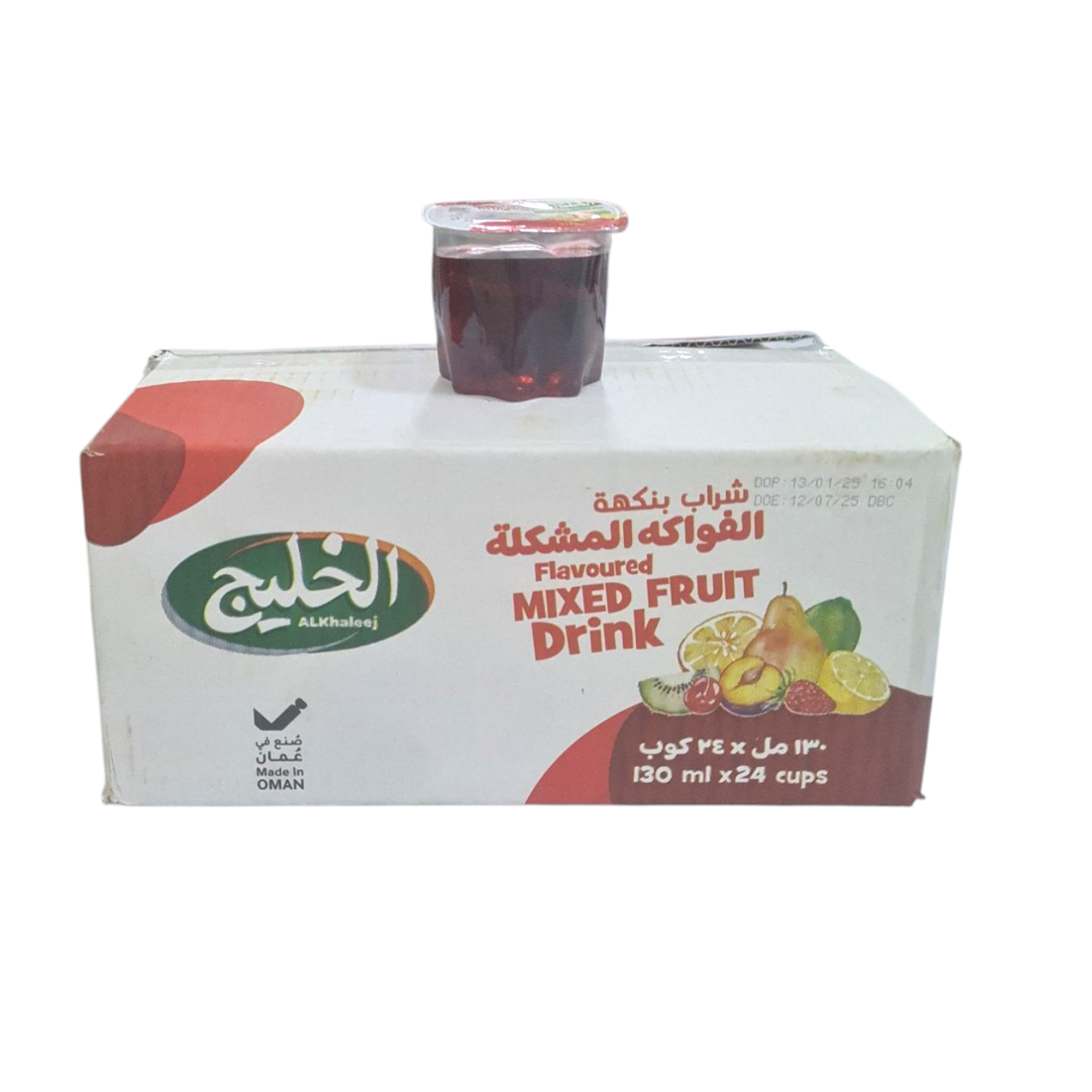  شراب الفواكه المشكلة المنعش بوب الخليج 130مل *24حبه 