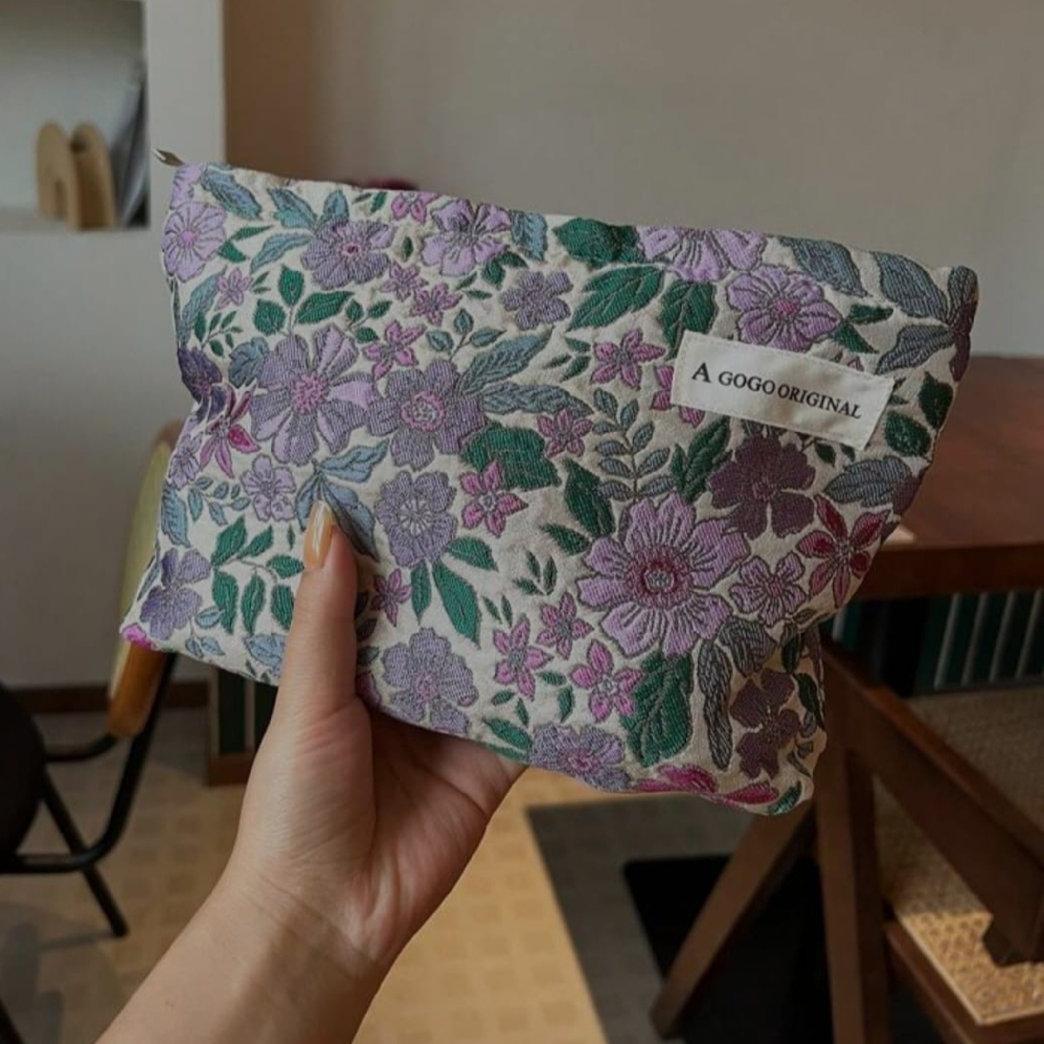  Makeup bag with pink crackle 1 PC Shein  