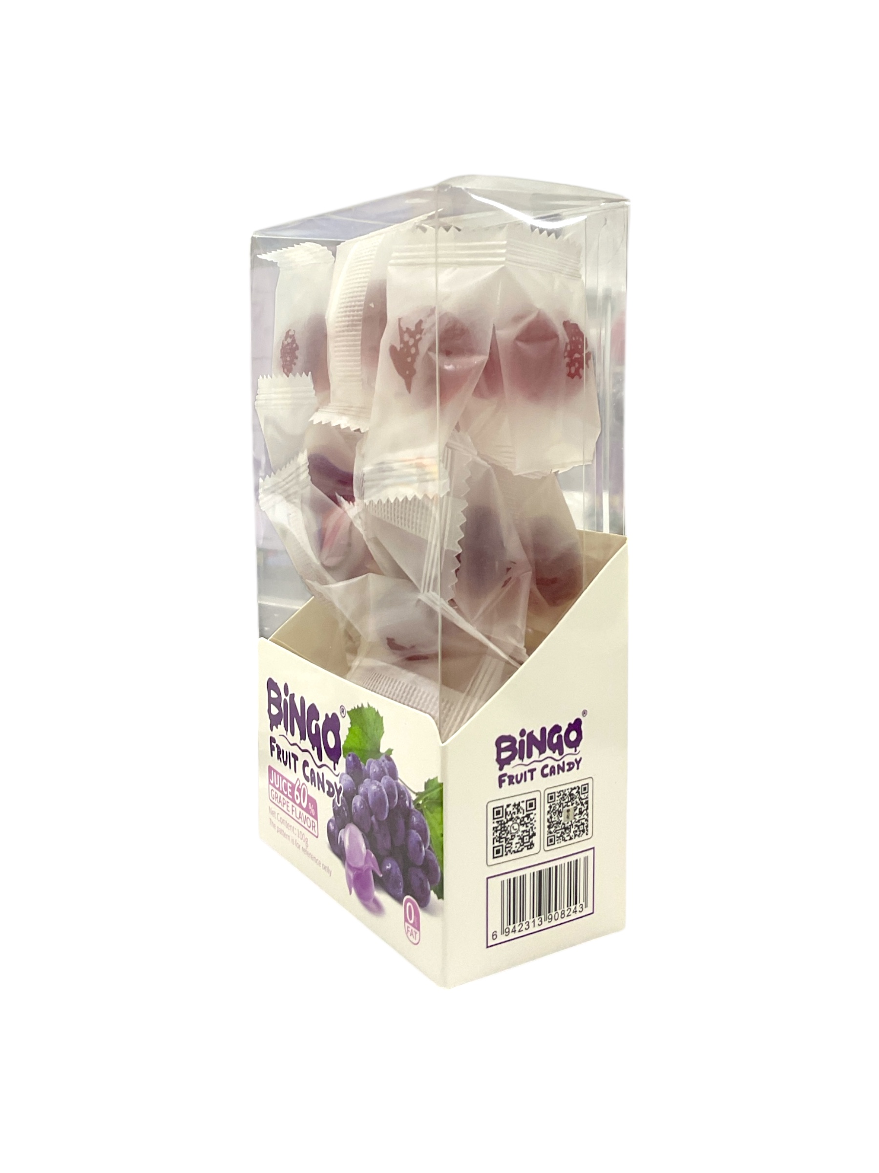  bingo fruit candy grape flavor 100g 