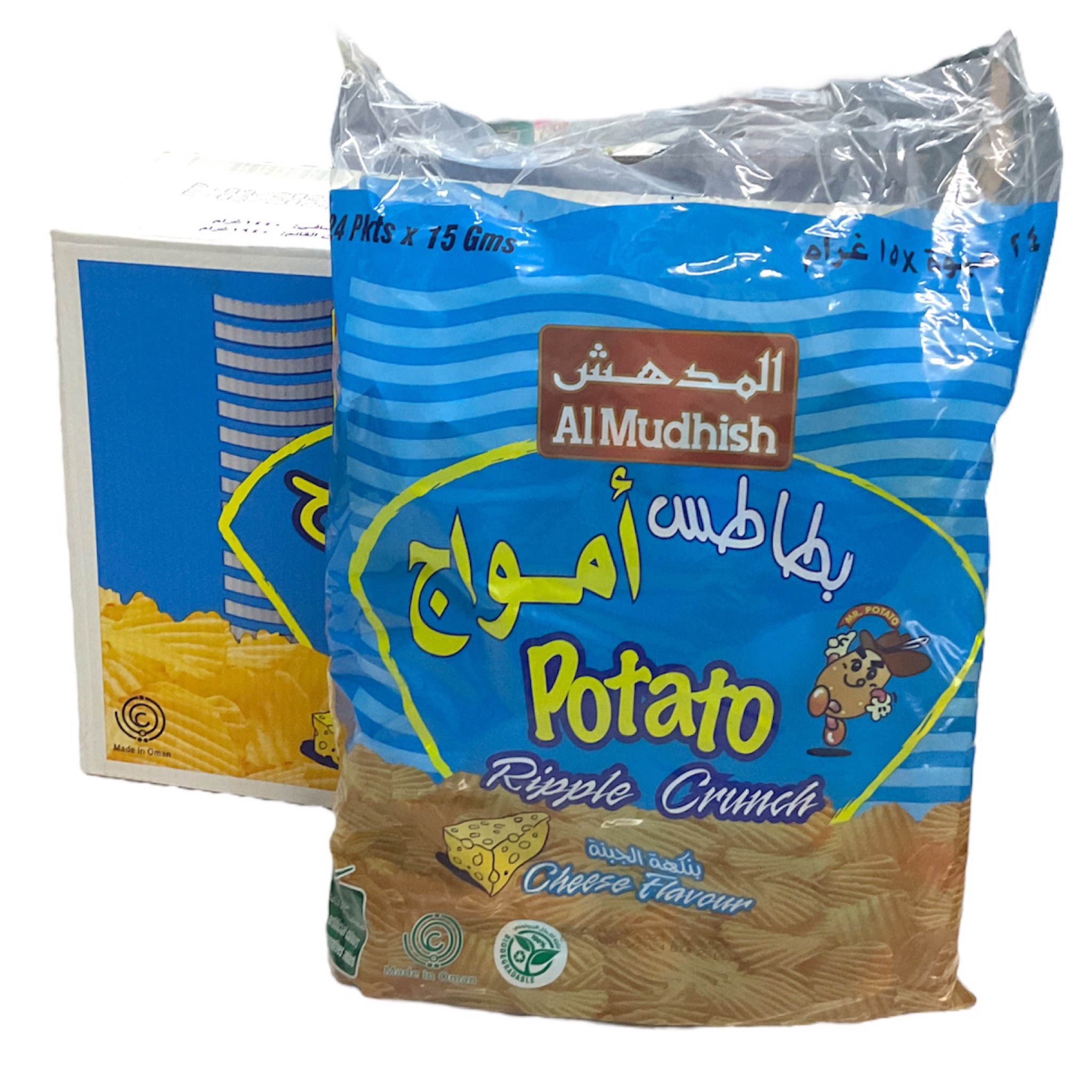  potato ripples crunch cheese 15g *24pcs *4bag 