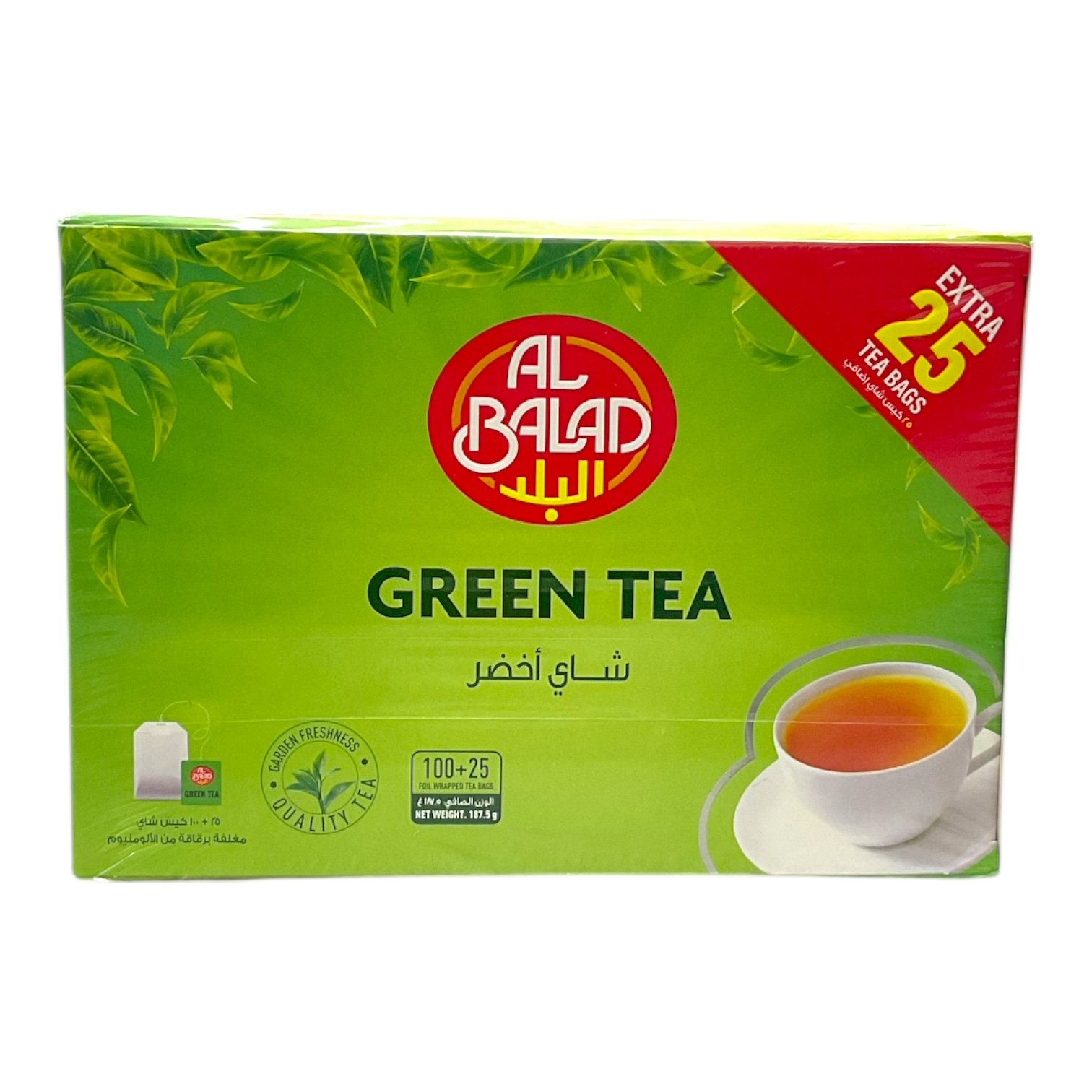  شاي أخضر البلد 100 كيس+25 كيس إضافي 