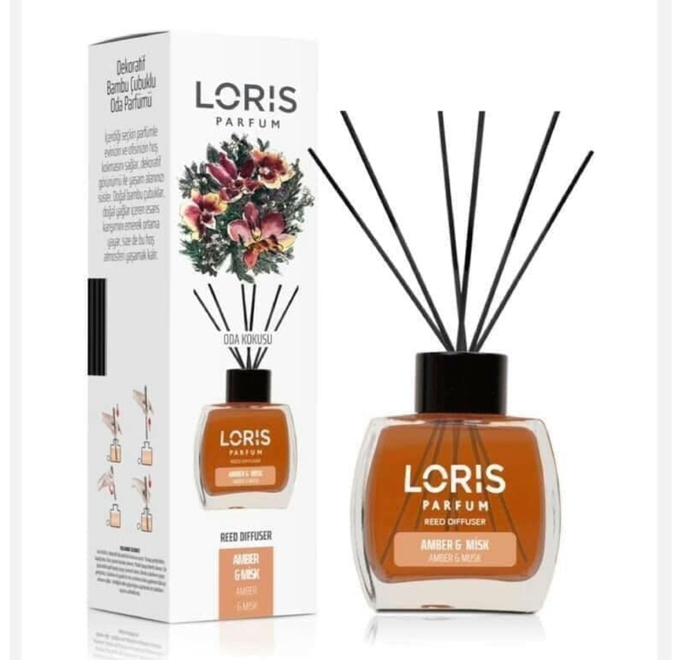  Loris parfum reed diffuser amber and misk 120ml 