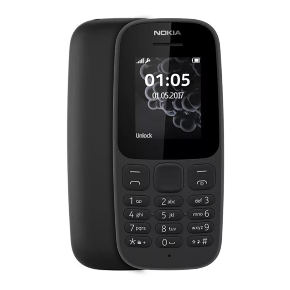 Nokia 105 (2019) TA-1203 4MB 2G Single SIM Arabic - Black