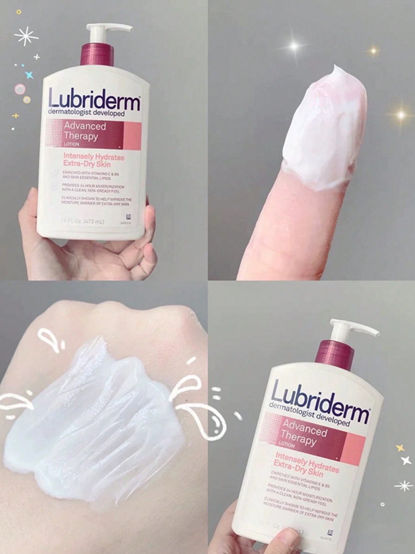 Lubriderm لوشن الجسم المرطب من جونسون، مرطب ومغذي للحصول على بشرة ناعمة وناعمة في فصل الخريف والشتاء