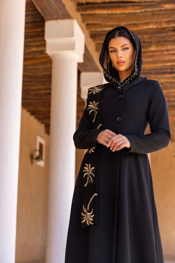 عباية كريب اسود