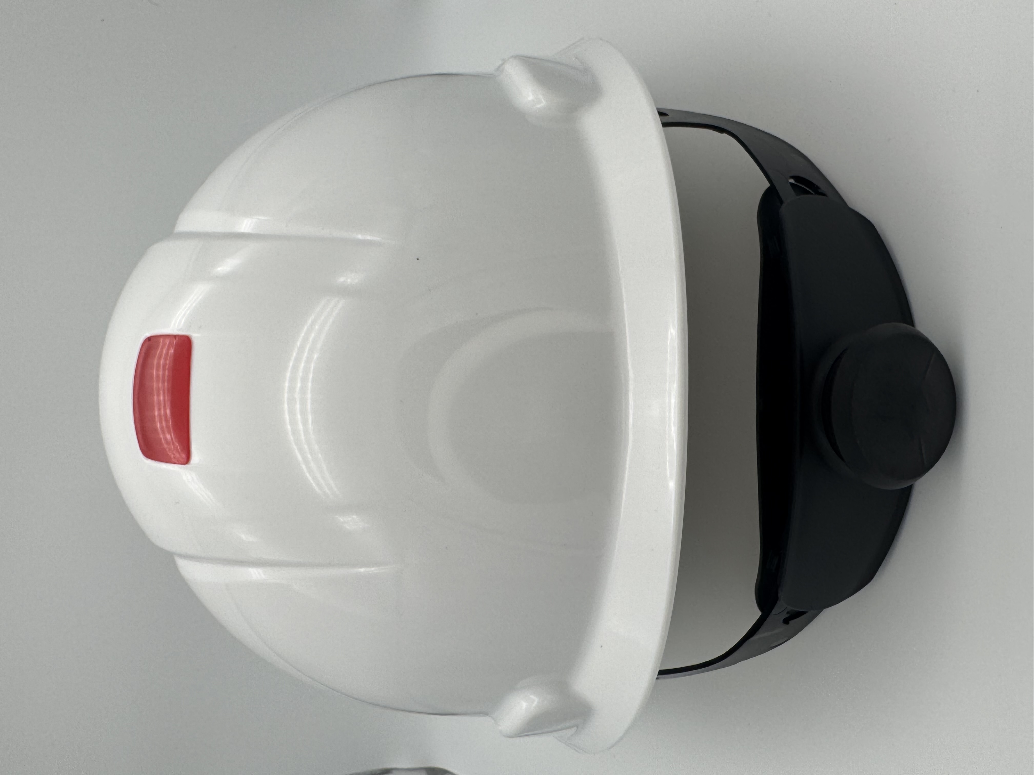 3M SecureFit H-701V safety helmet rear view showing ratchet mechanism and UV indicator