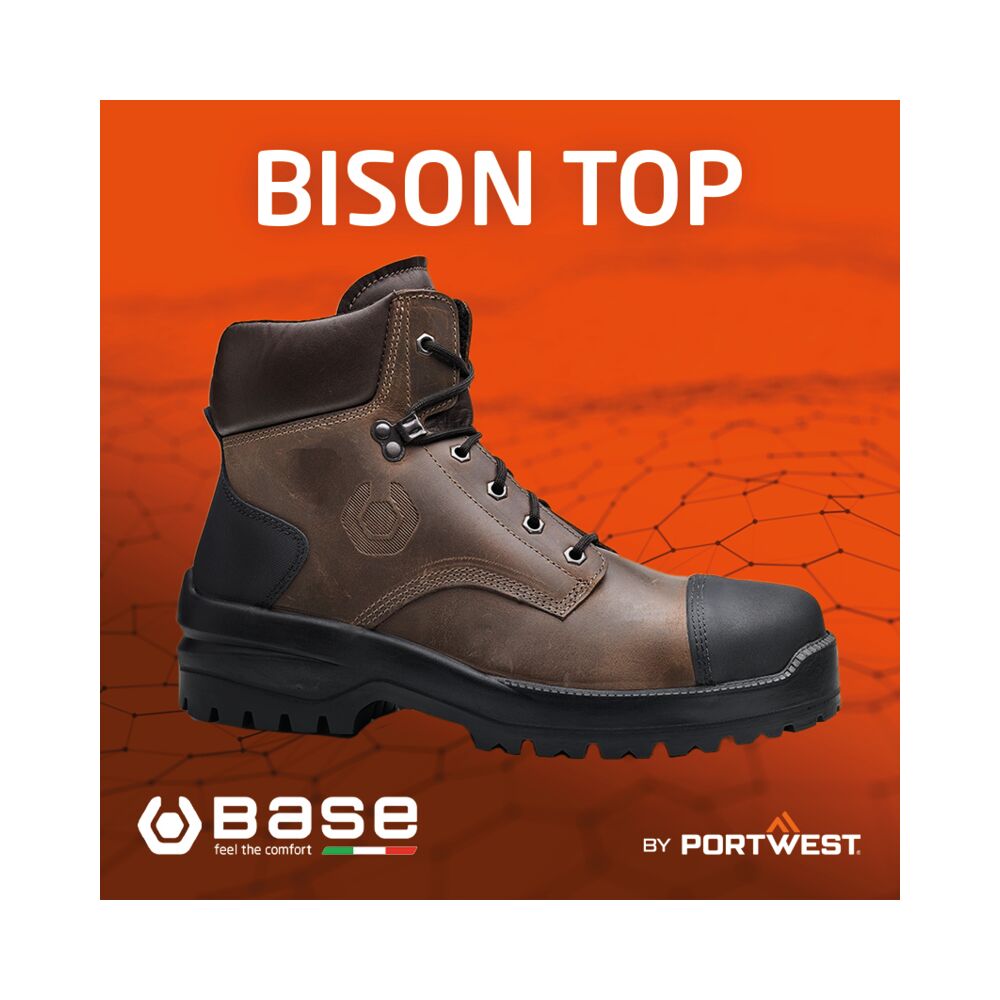 حذاء سيفتي Base Bison Top S3 برقبة قصيرة