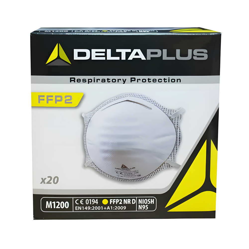 علبة كمامات Delta Plus FFP2 تحتوي 20 قناع
