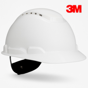3M SecureFit H-701V white safety helmet front view showing ventilation openings