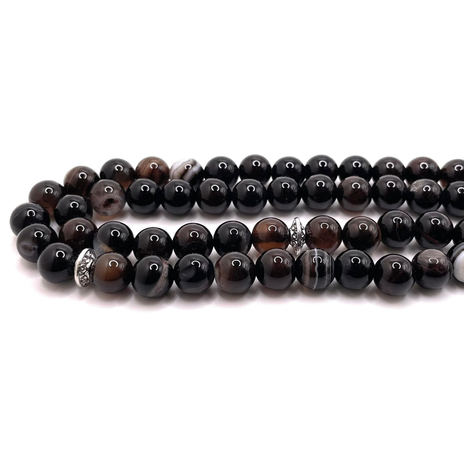 سبحة عقيق اسود (دارك جارنيت)