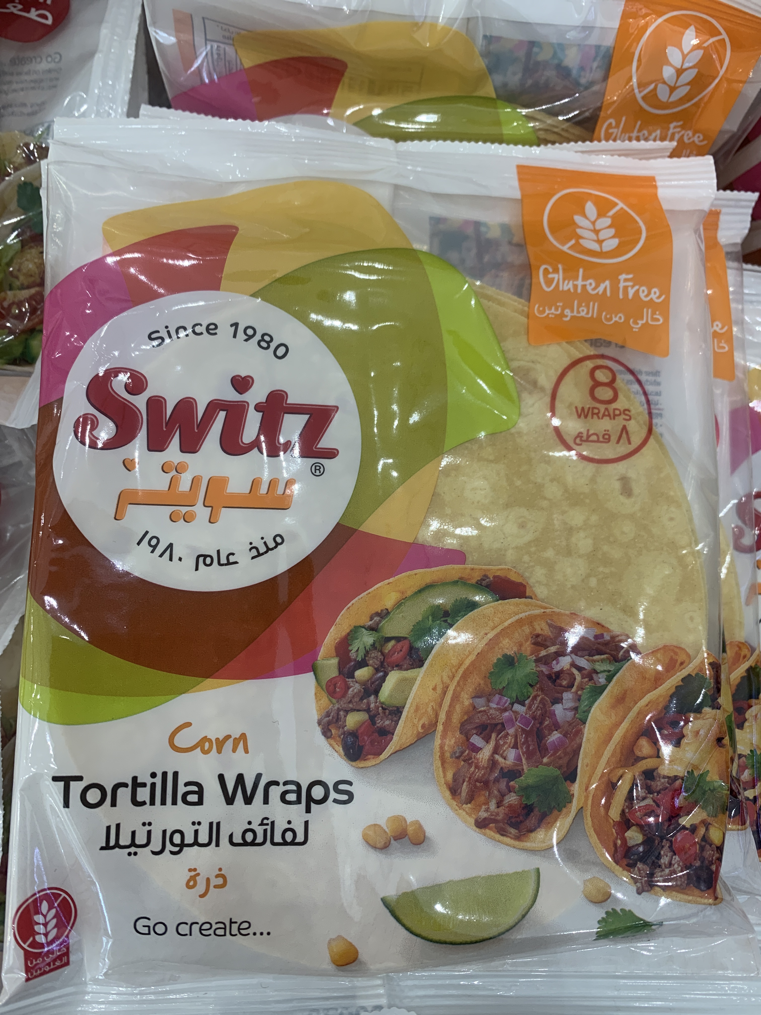 خبز تورتيلا سويتز خال من الغلوتين 8 قطع