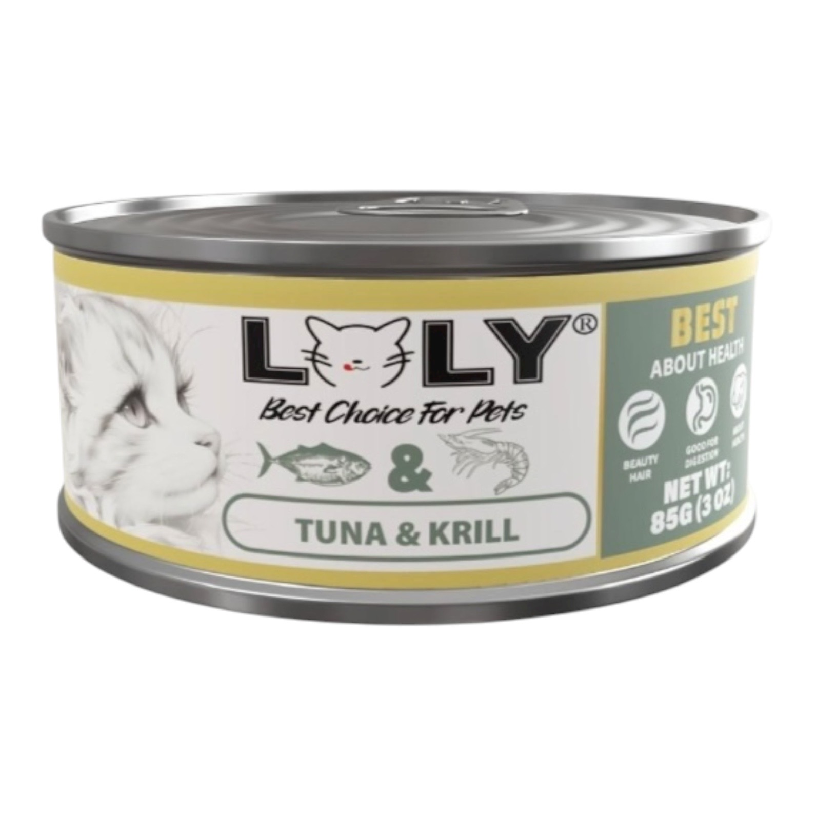 لولي كات طعام رطب معلبات بالتونة والربيان للقطط 85g