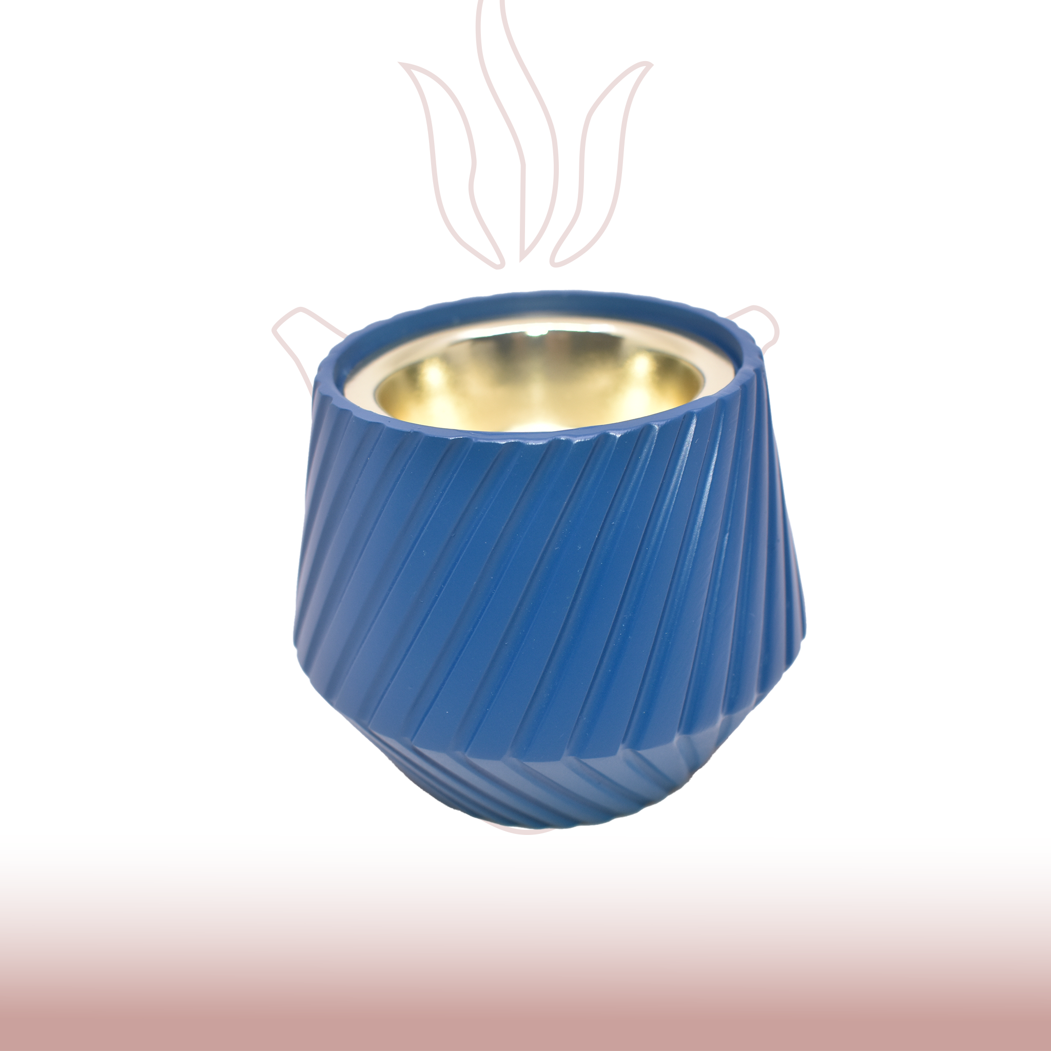  مبخرة زرقاء اسطوانية 