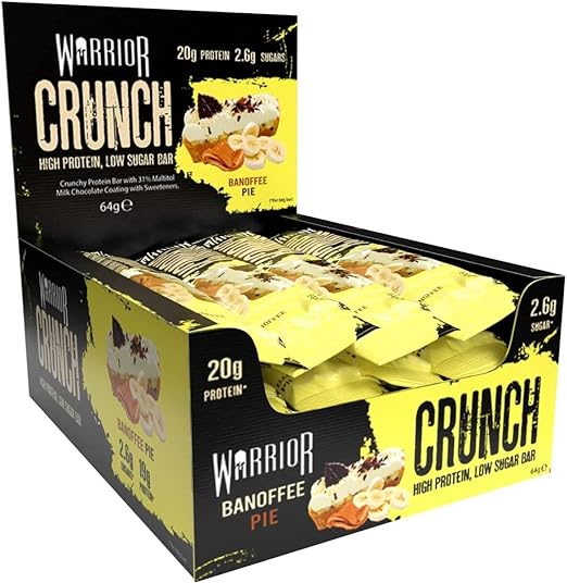  واريور كرانش - ألواح عالية البروتين - 20 جرام بروتين-فطيرة البانوفي-Warrior- Crunch - High Protein Bars - 20g Protein-Banoffee Pie 