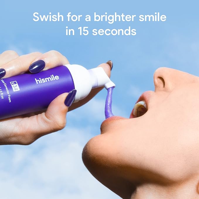  Hismile  Foam Colour Corrector, Brighter Teeth, Purple Teeth Brightening 