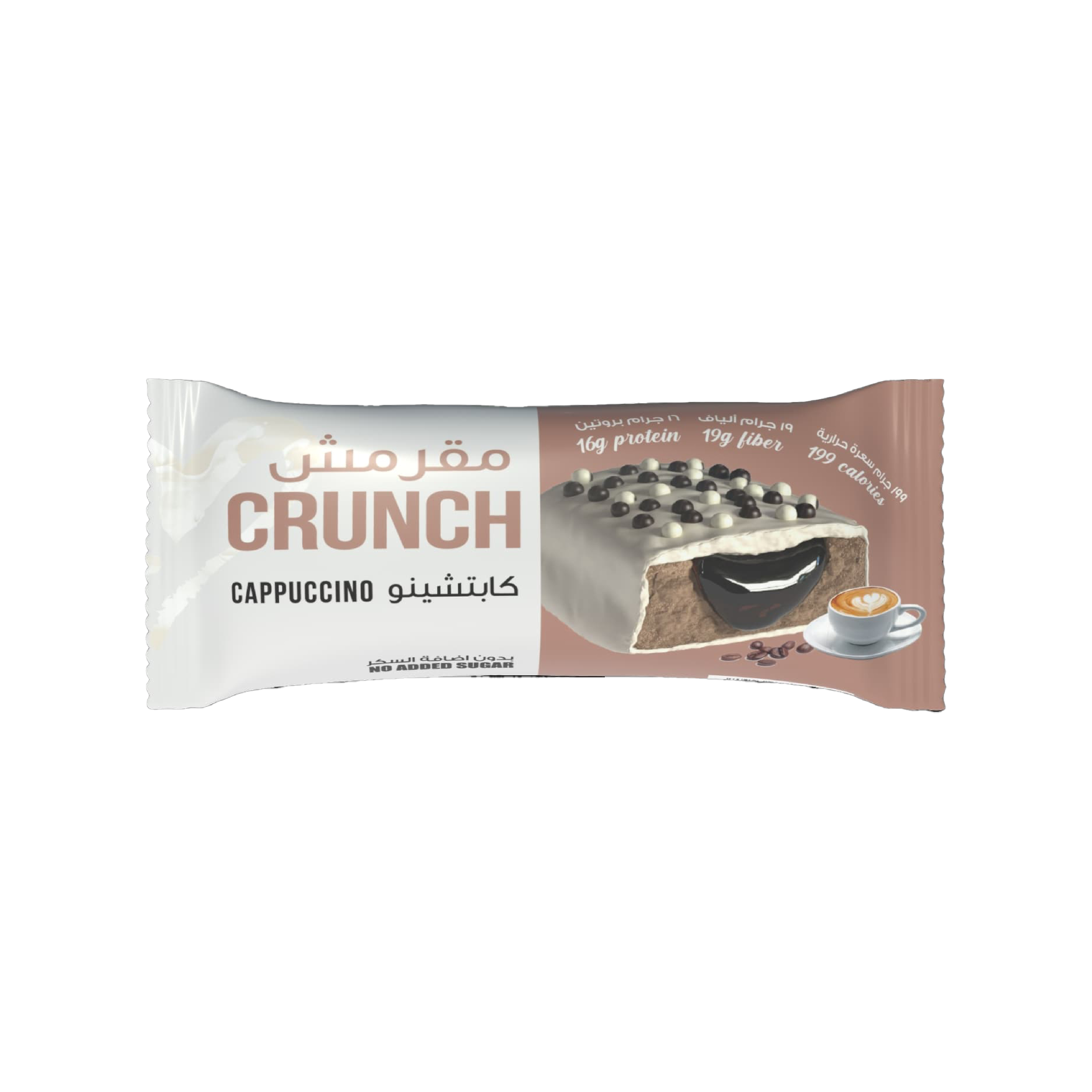  كرانشي لوح بروتين بنكهة الكابتشينو 60 جم - Crunchy Cappuccino Protein Bar 60 gm 