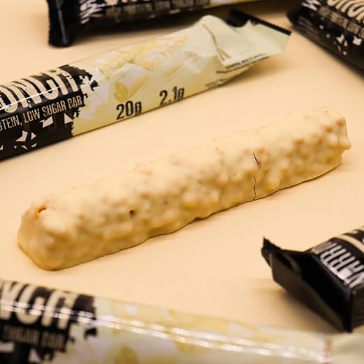  واريور- كرانش - ألواح عالية البروتين 64 جرام - 20 جرام بروتين - شوكولاتة بيضاء-Warrior- Crunch - High Protein Bars  64g- 20g Protein-White Chocolate 