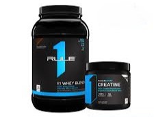  RULE 1 WHEY BLEND 68 SERV COOKIES & CRÈME 5LBS + Rule 1 CREATINE  UNFLAVORED 75 SERV 