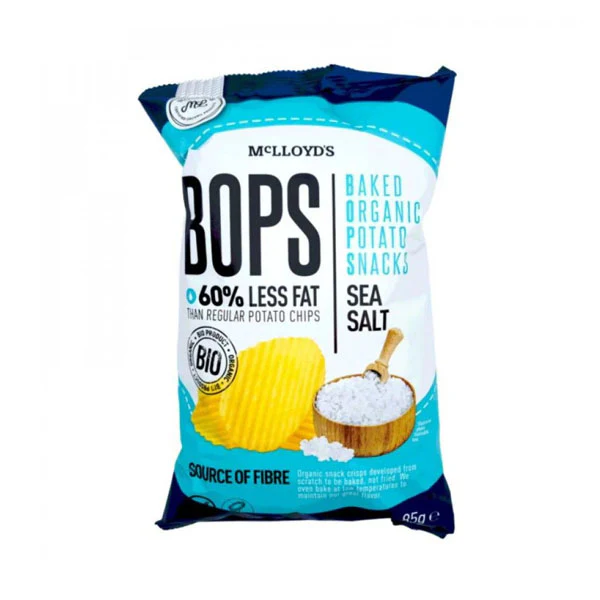  سناكس الباطاطس العضويه مع الملح البحرى 85 جرام - BOPS Baked Potato Snaks With Sea Salt 85 g 