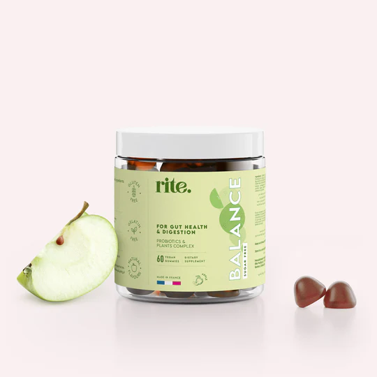  رايت قطع جيلاتينية من أجل صحة الأمعاء والهضم60 قطعة -60 Rite Balance Gummies For gut health & digestion 