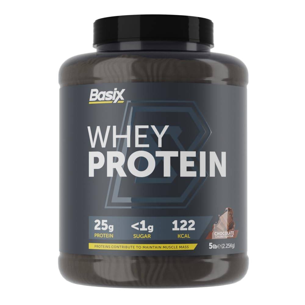  بيسيكس - بروتين مصل اللبن للعضلات - بالشوكولاتة - 5 رطل-Basix - Muscle Whey Protein -With Chocolate 5Lb 