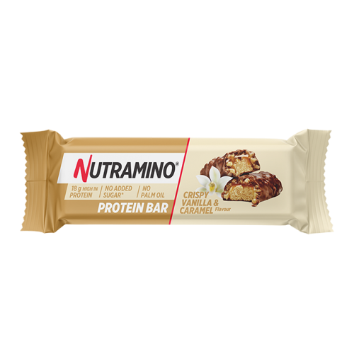  نيوترامينو لوح بروتين المقرمش بالفانبللا والكراميل 55 جم-Nutramino Protein Bar Crispy Vanilla Caramel 55 gm 
