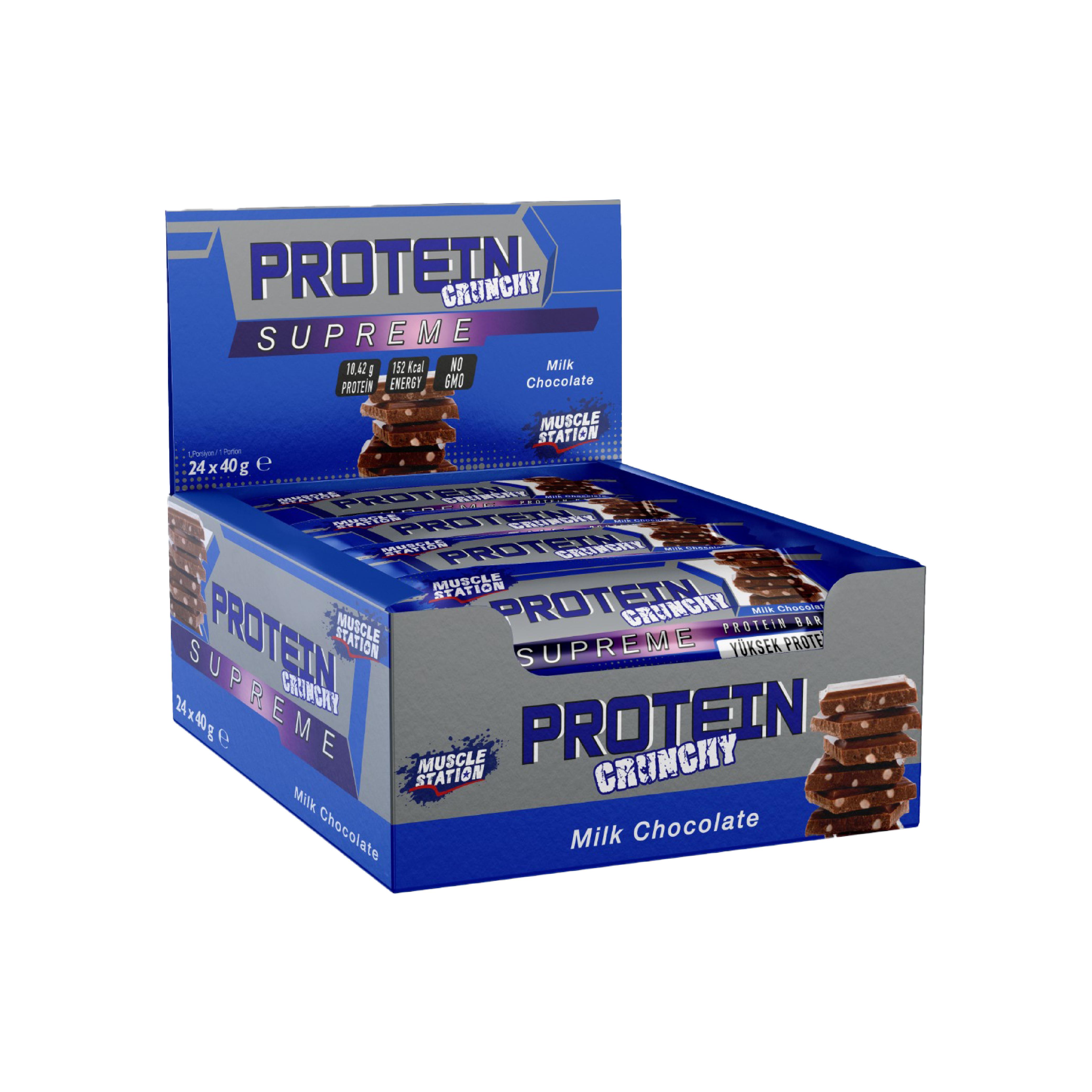  Muscle Station Crunchy Protein Bar – Milk Chocolate – 40g 