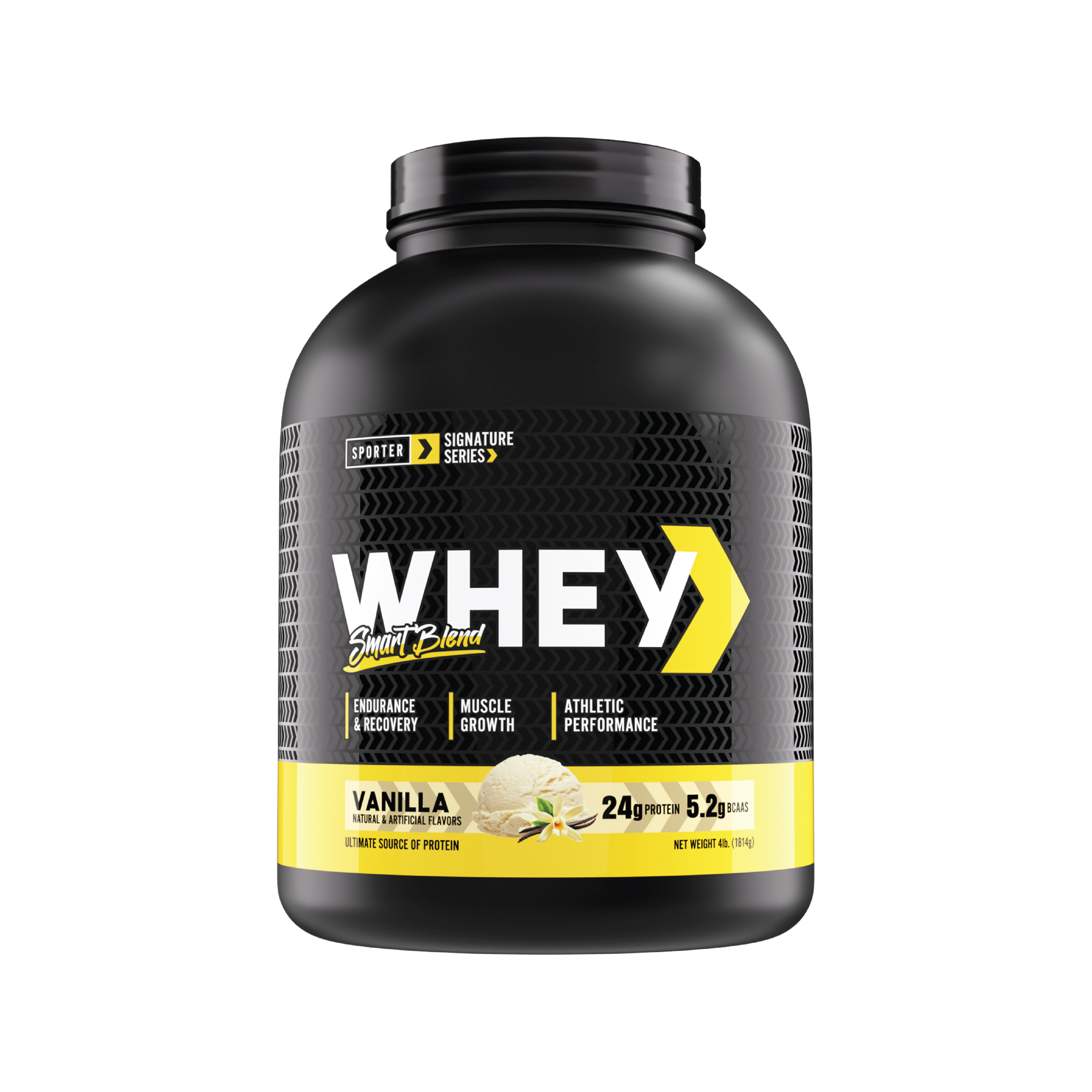  سبورتر سيغنتشر سيريز – وي سمارت بليند – بنكهة الفانيليا – 4 أرطال - Sporter Signature Series - Whey Smart Blend - Vanilla - 4lb 