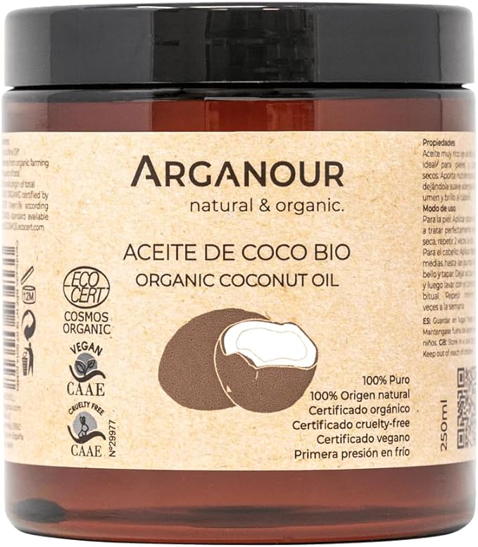  زيت جوز الهند ارجانور نقي 100% للجسم ملArganour Coconut Oil 100% Pure Body  – 250 ml- 250 