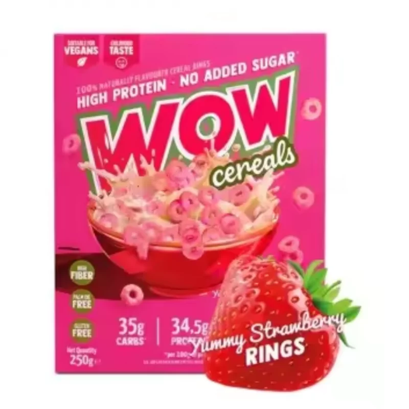  واو حبوب بنكهة الفراولة 250 جم - WOW CEREALS (Strawberry) 250G 