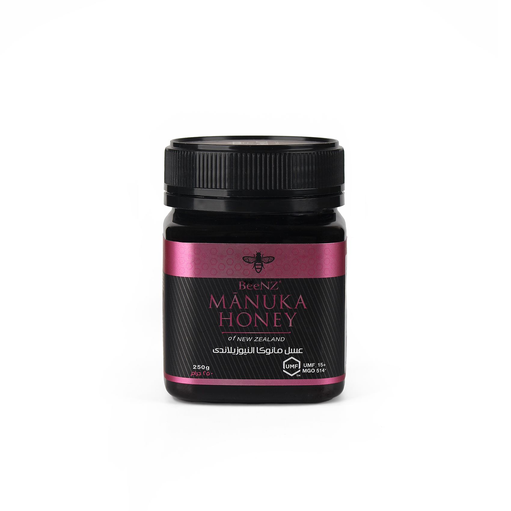   بينزعسل مانوكا نيوزيلندي UMF +15  طبيعي 250 جمBeeNZ Manuka Honey New Zealand UMF +15 250 g 