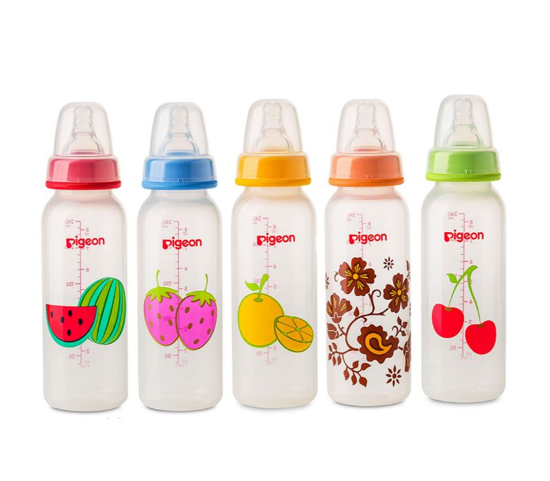  بيجون زجاجة بلاستيكية مزينة 240 مل (فواكه)-Pigeon Plastic Decoration Bottle 240ml (Fruits) 
