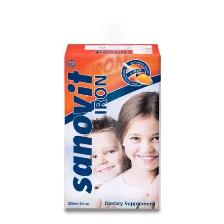  شراب سانوفيت متعدد الفيتامينات مع الحديد 320 مل-Sanovit Multivitamin With Iron 320 ml Syrup 