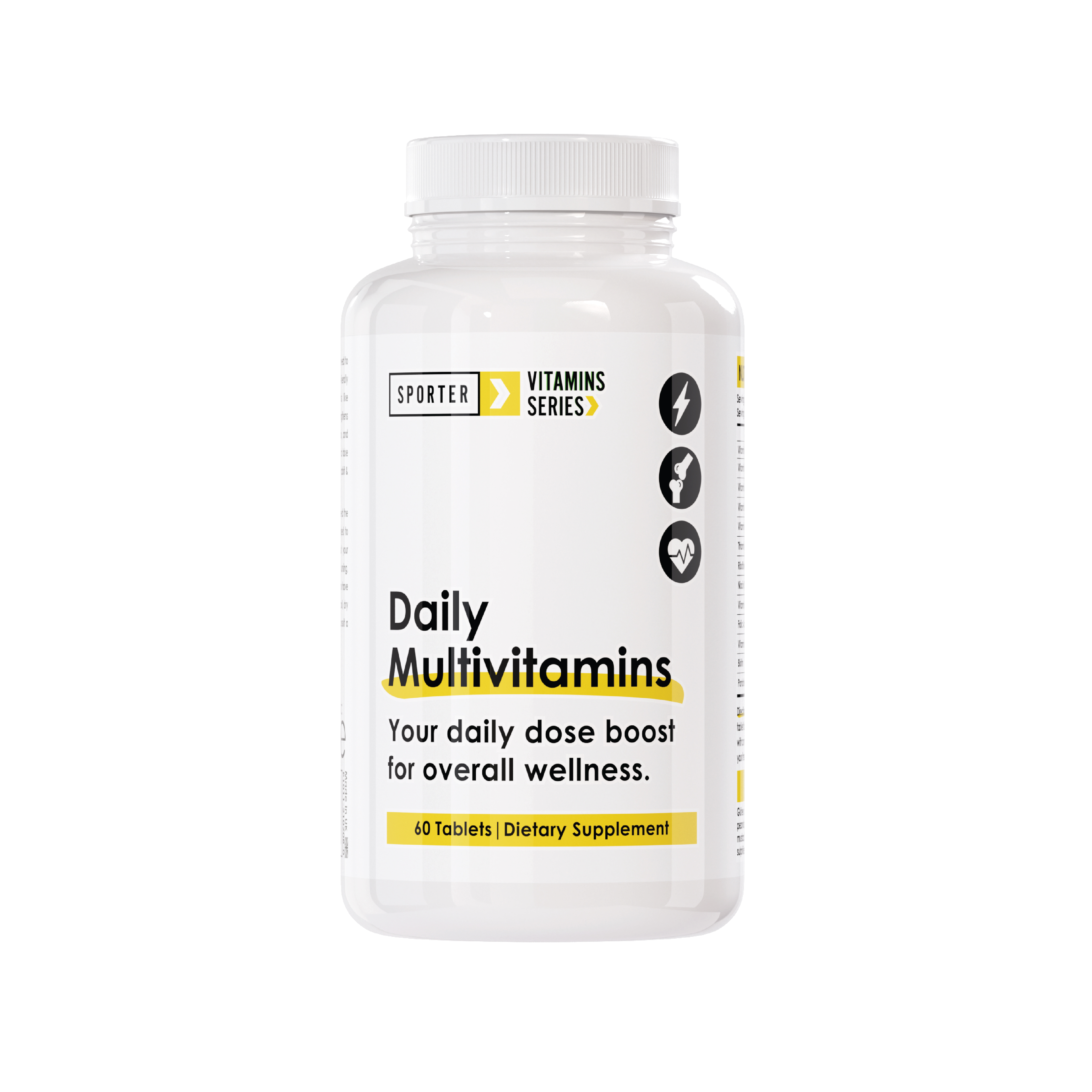  سبورتر - فيتامينات يومية متعددة - بدون نكهة - 60 قرصًا - Sporter - Daily Multivitamins - Unflavored - 60 Tablets   