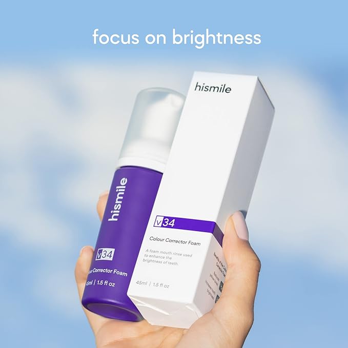  Hismile  Foam Colour Corrector, Brighter Teeth, Purple Teeth Brightening 