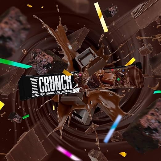  واريور كرانش - ألواح عالية البروتين 64 جم براوني فادج-Warrior Crunch - High Protein Bars -Fudge Brownie 64 GM 