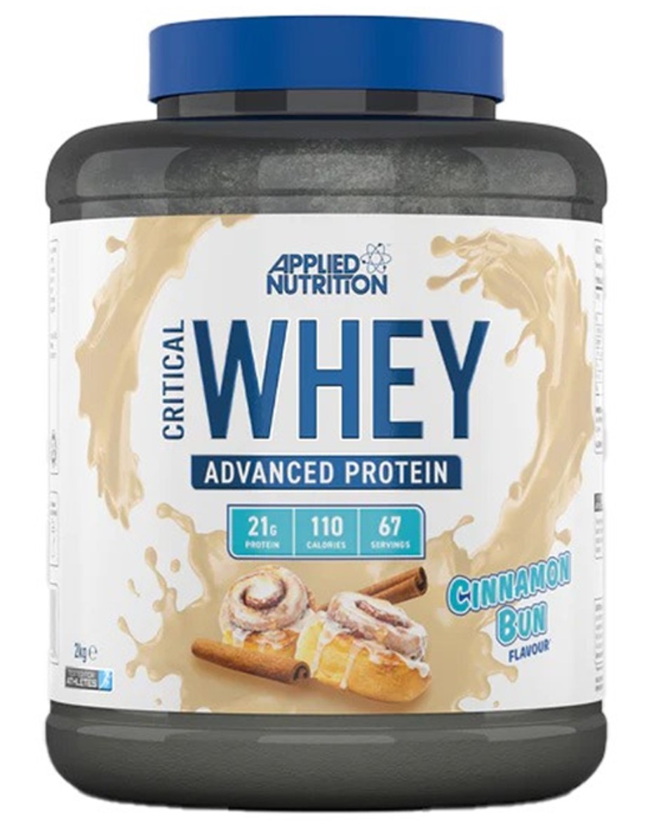  ابلايد نيوترشن كريتيكال واى بروتين بليند, نكهة لفافة القرفة , 2 كجم -Applied Nutrition Critical Whey Protein Cinnamon Bun 2KG 