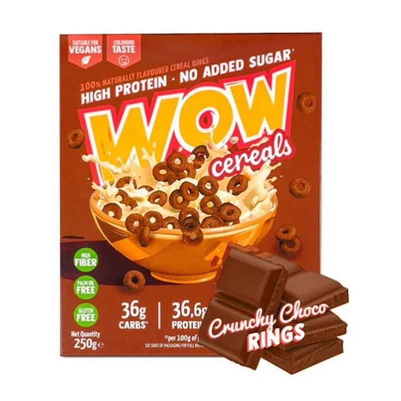  واو حبوب بنكهة الشيكولاتة 250 جم - WOW CEREALS ( Chocolate) 250G 