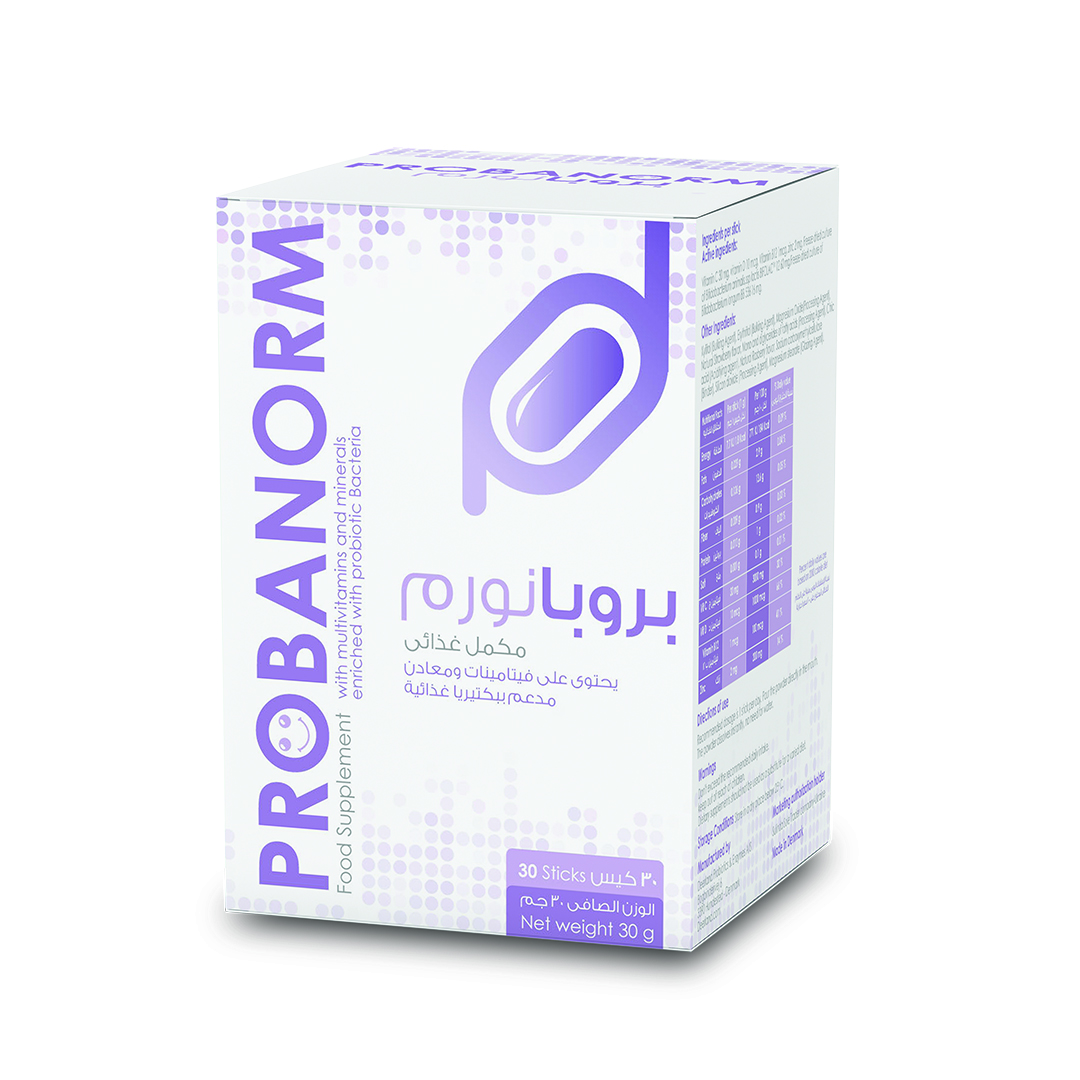  Probanorm – Probiotics + Vitamins C, D, B12 & Zinc – Strawberry Flavor – 30 Sachets 